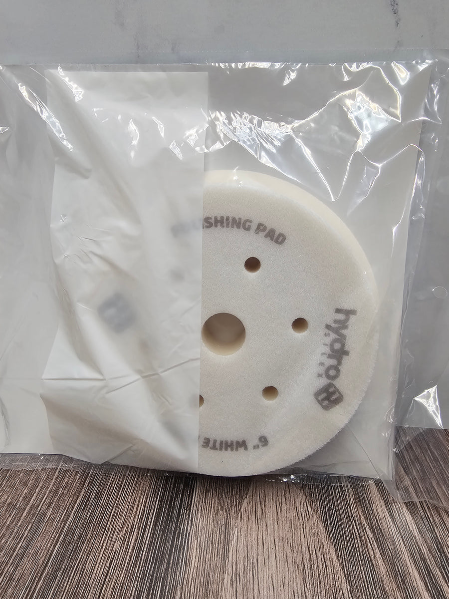 Hydrosilex White Foam Polishing Pad 6"