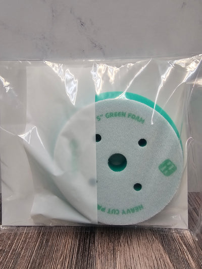 Hydrosilex Green Foam Heavy Cut Pad 5"