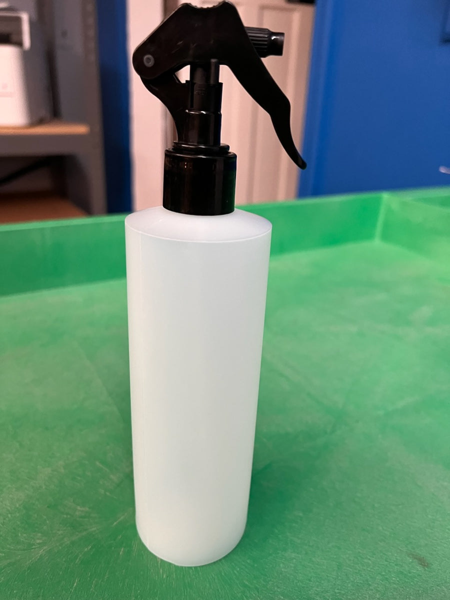 12oz HDPE Cylinder Bottle with micro mist trigger