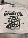 Detailing World Gray w/ Black Lettering T-Shirt Medium