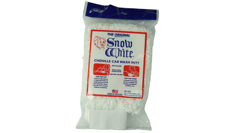 SM Arnold Snow White Chenille Car Wash Mitt 85-322